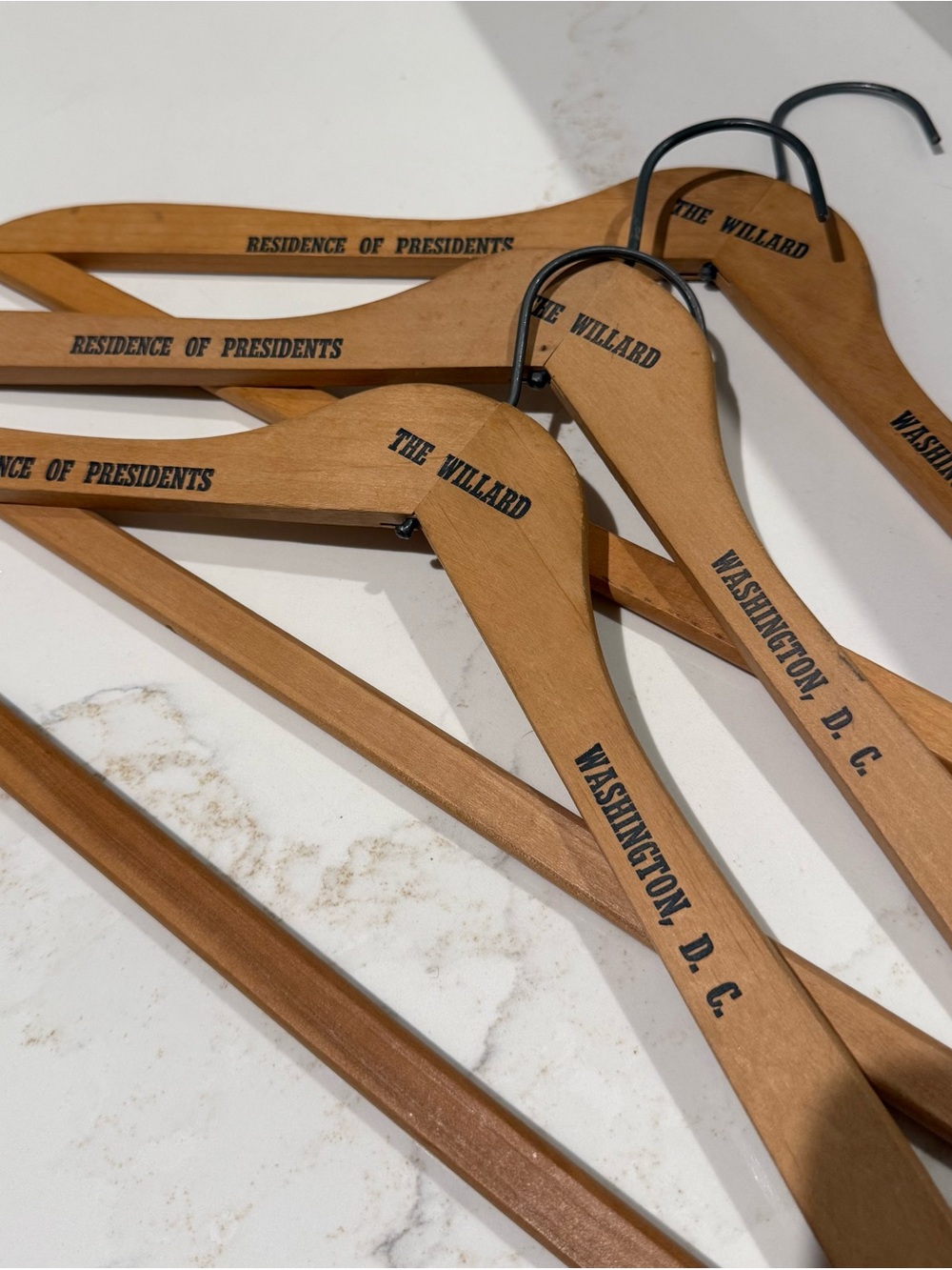 Vintage Willard Hotel Wooden Hangers
